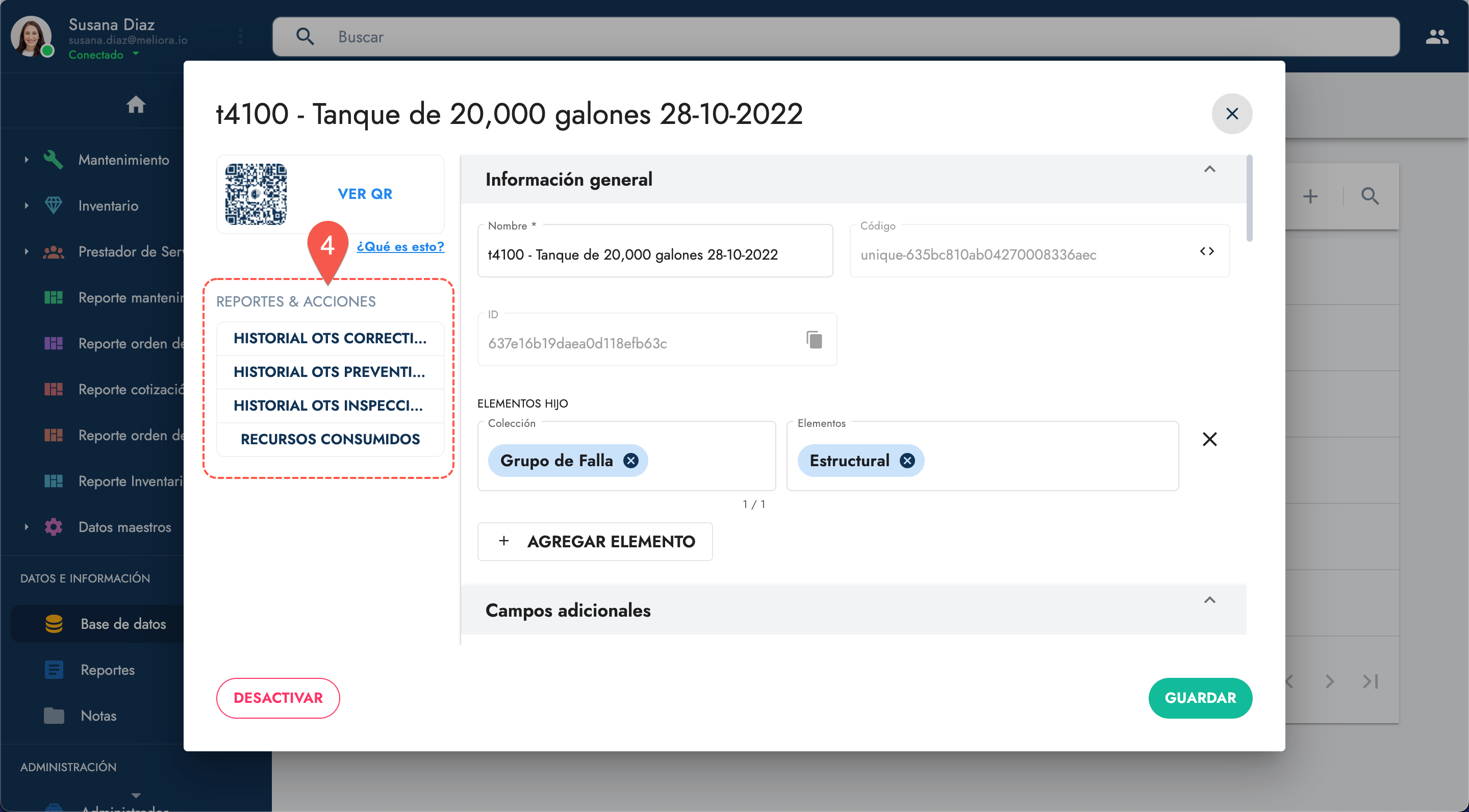 Reportes de Activo | Cotalker Technical Documentation