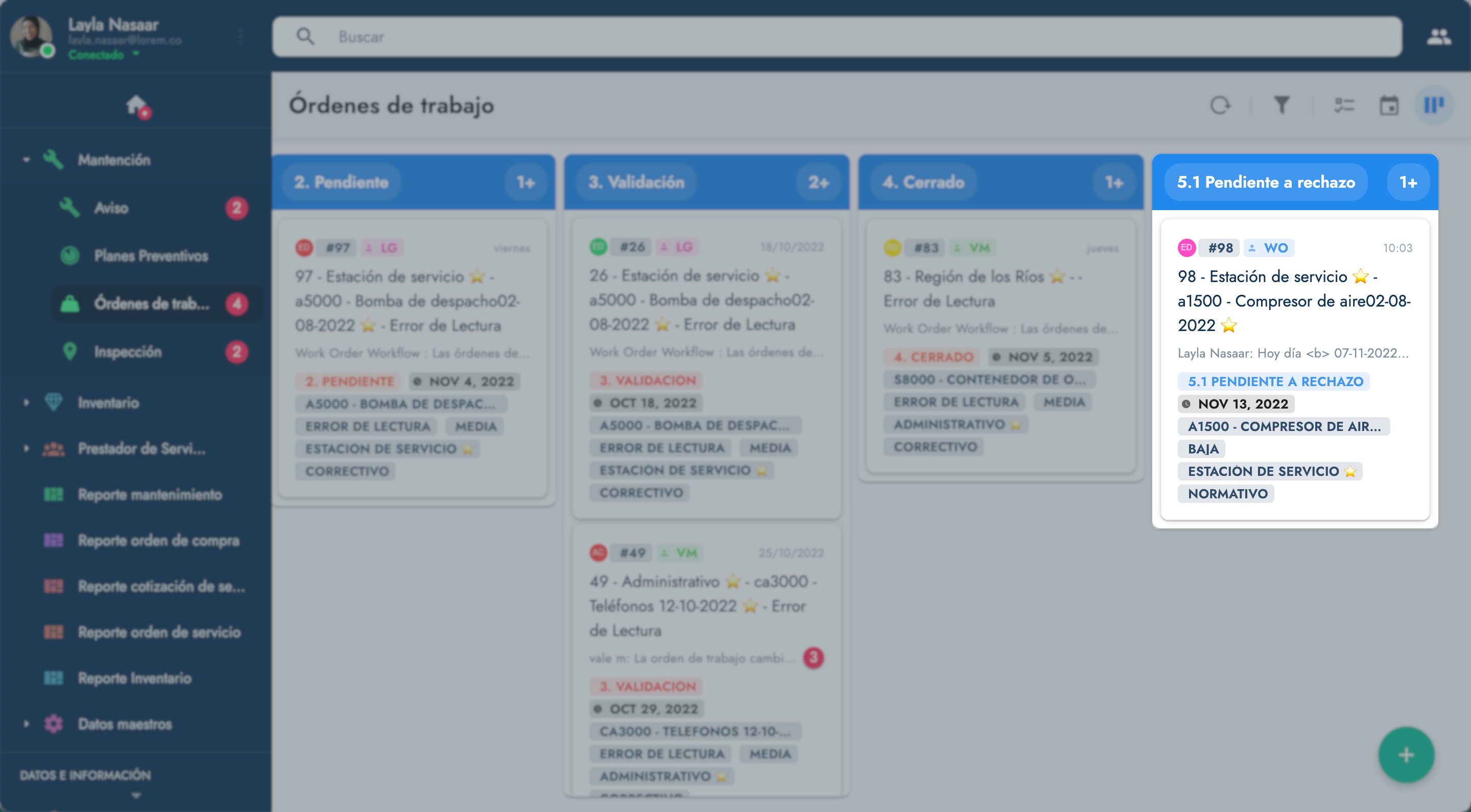 Rejection Request | Cotalker Technical Documentation