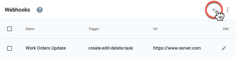 create webhook