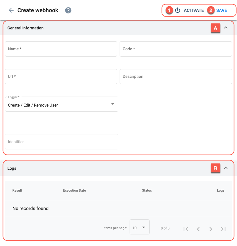 settings panel