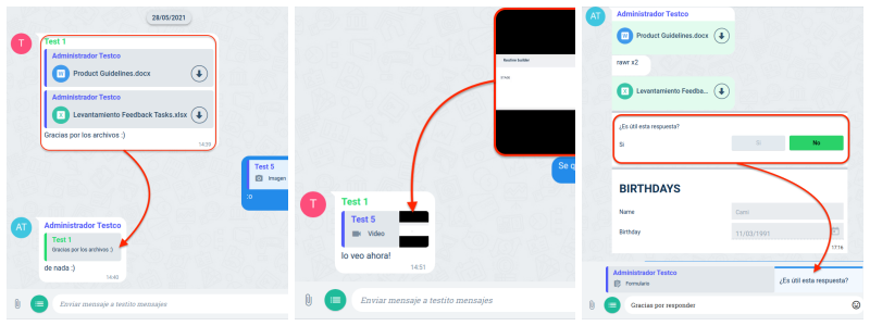 chat response text