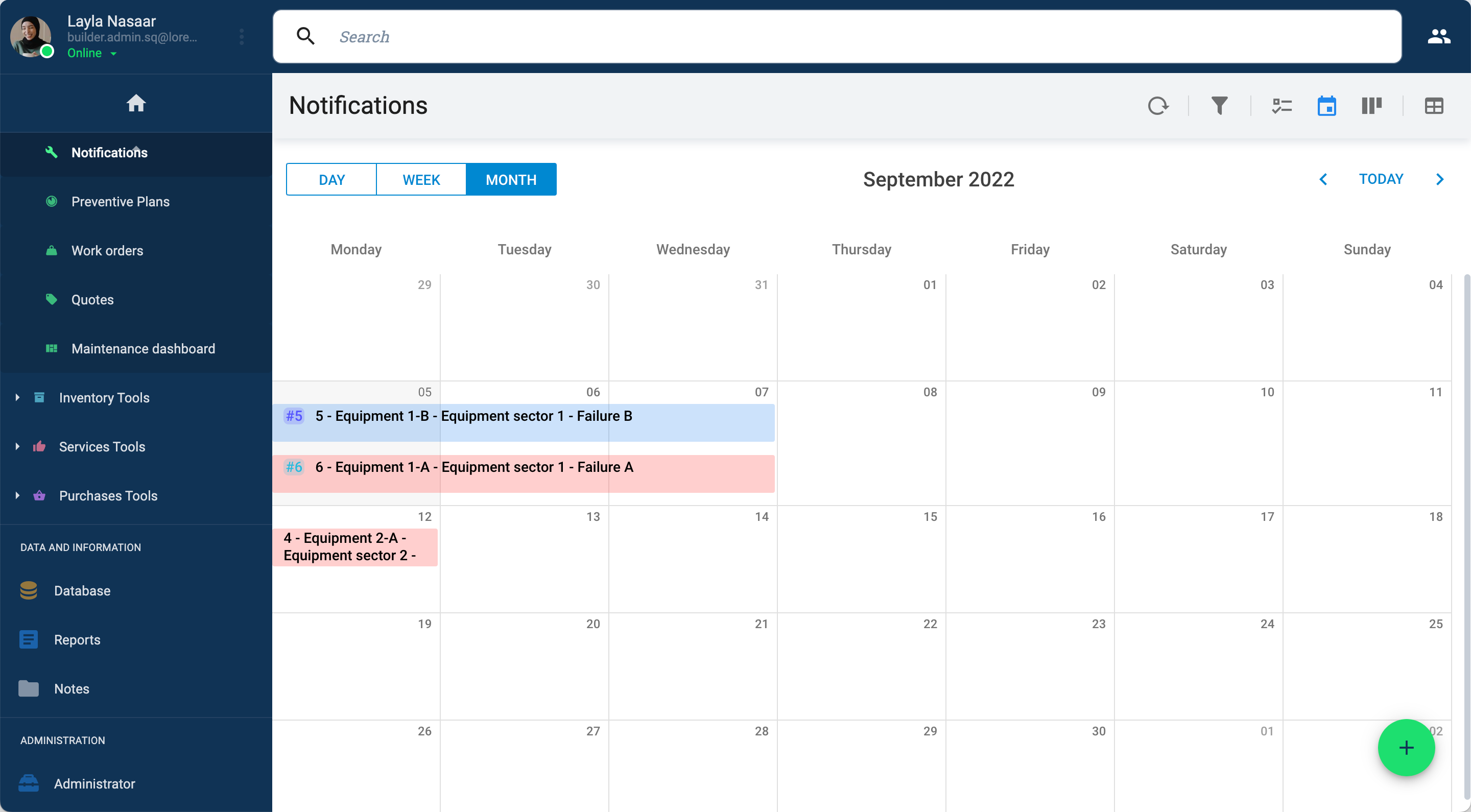 calendar button
