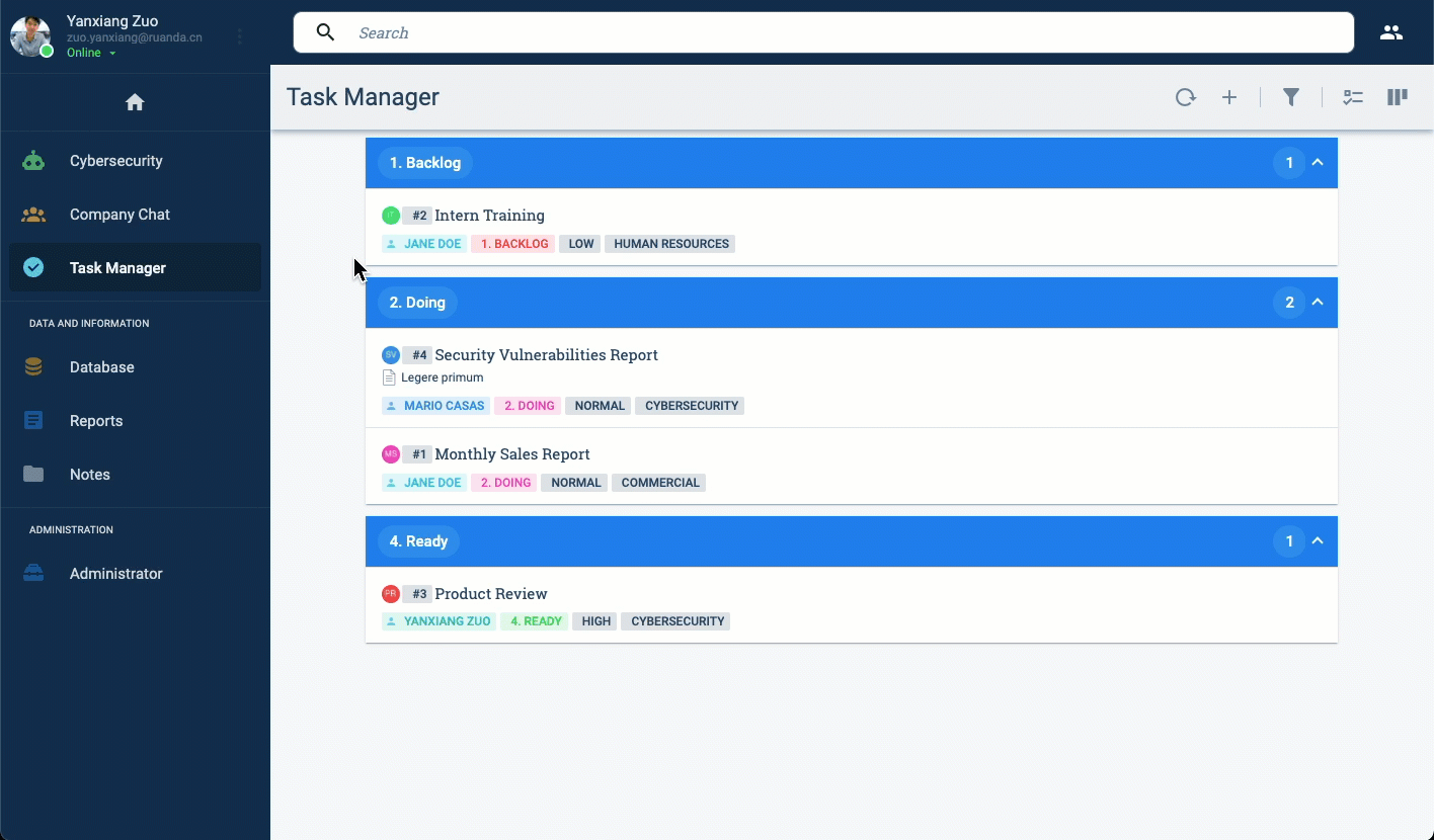 task filters