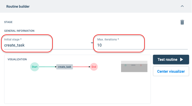 routine builder settings