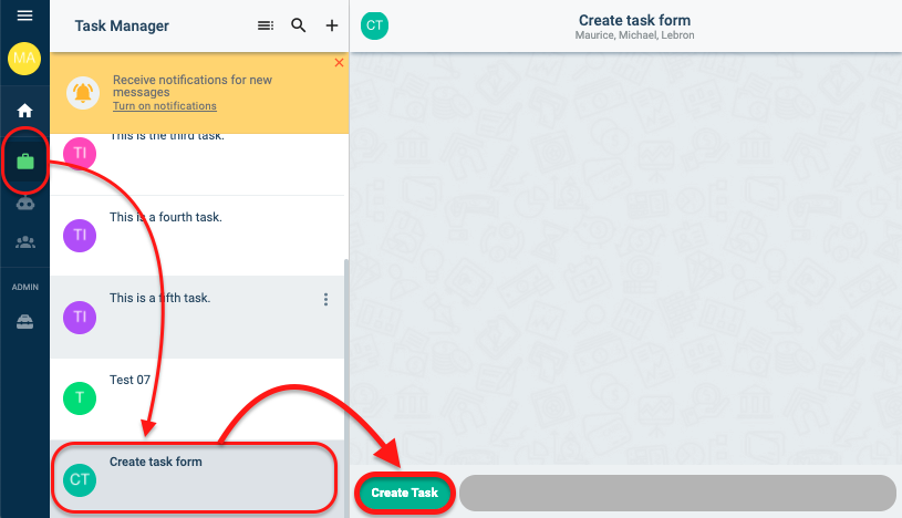 create task channel