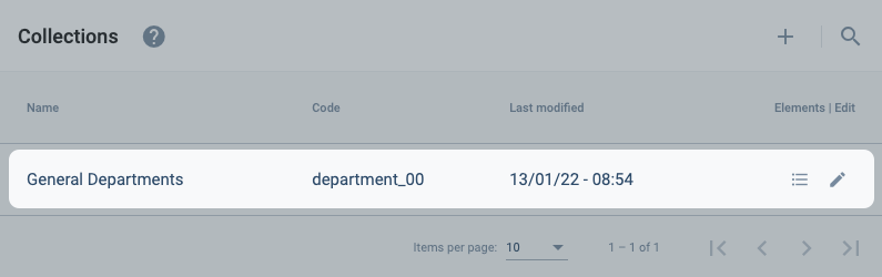 result collection