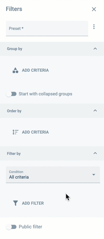 task filter