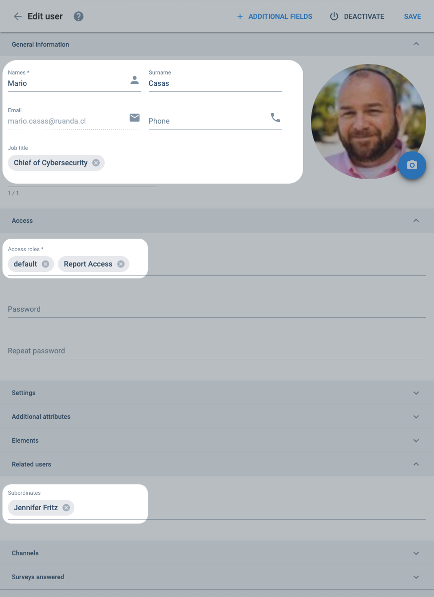 user list