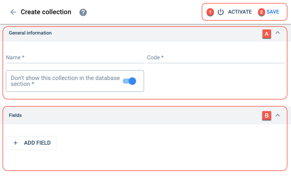 collestion settings panel