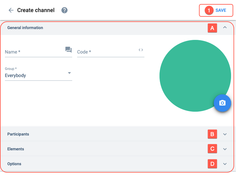 group settings panel