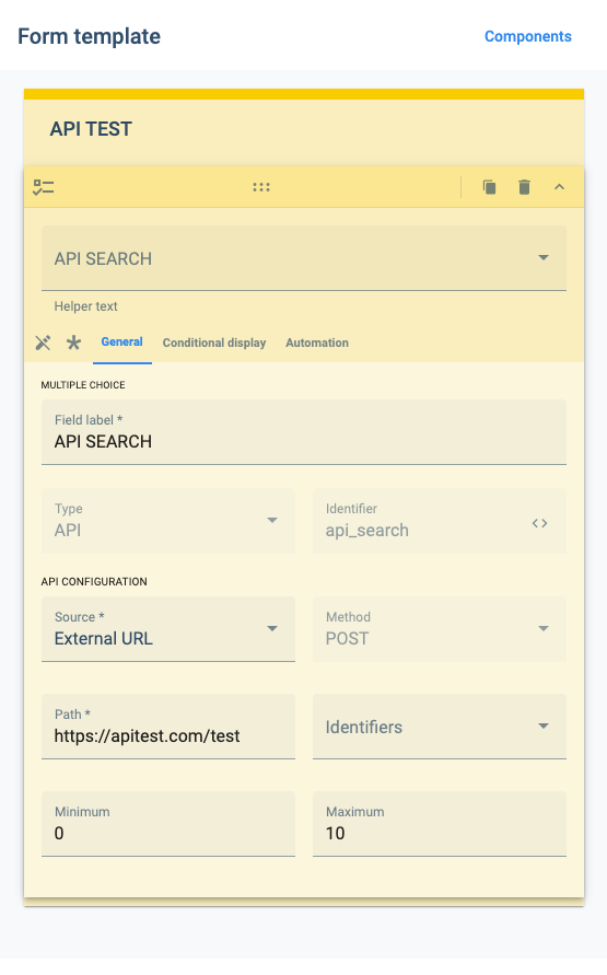 list of items