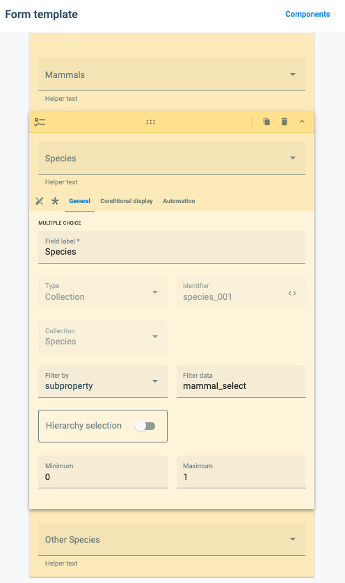 subproperties survey example