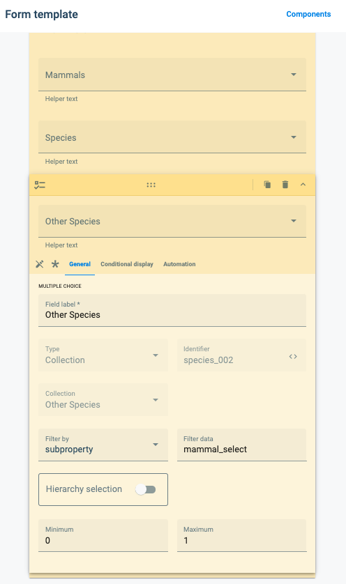 subproperties survey example
