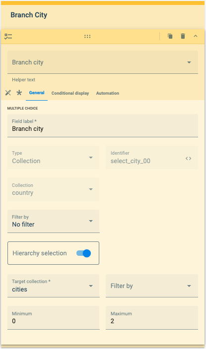 Survey Tree Selector
