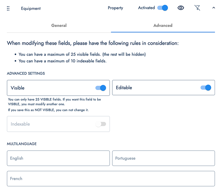 advanced configuration
