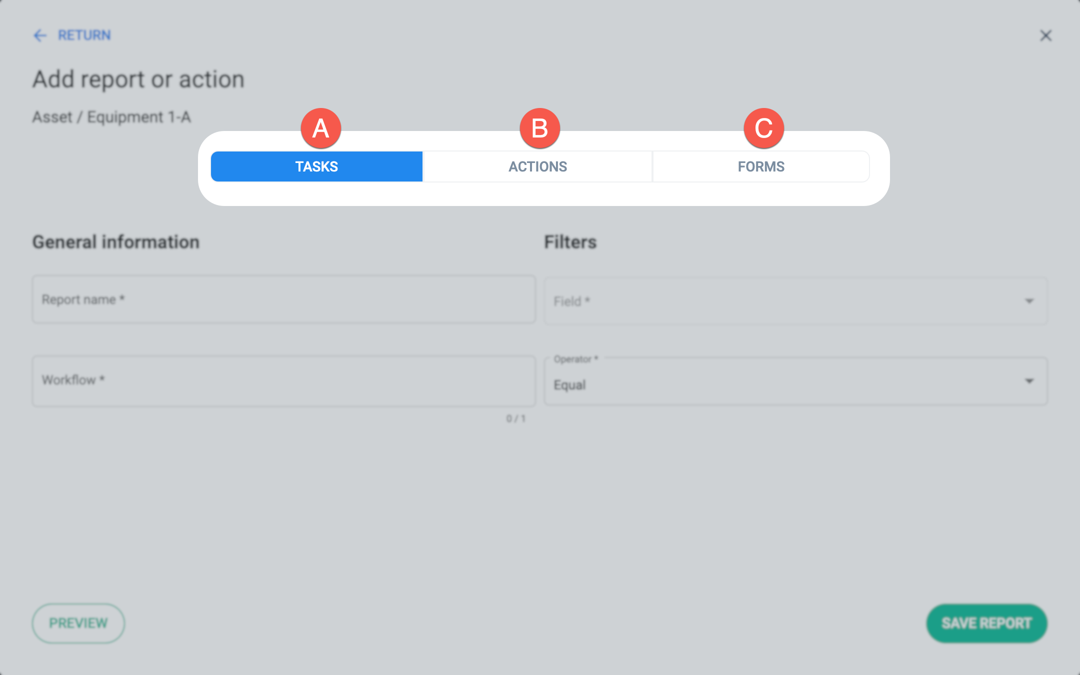 reports and actions