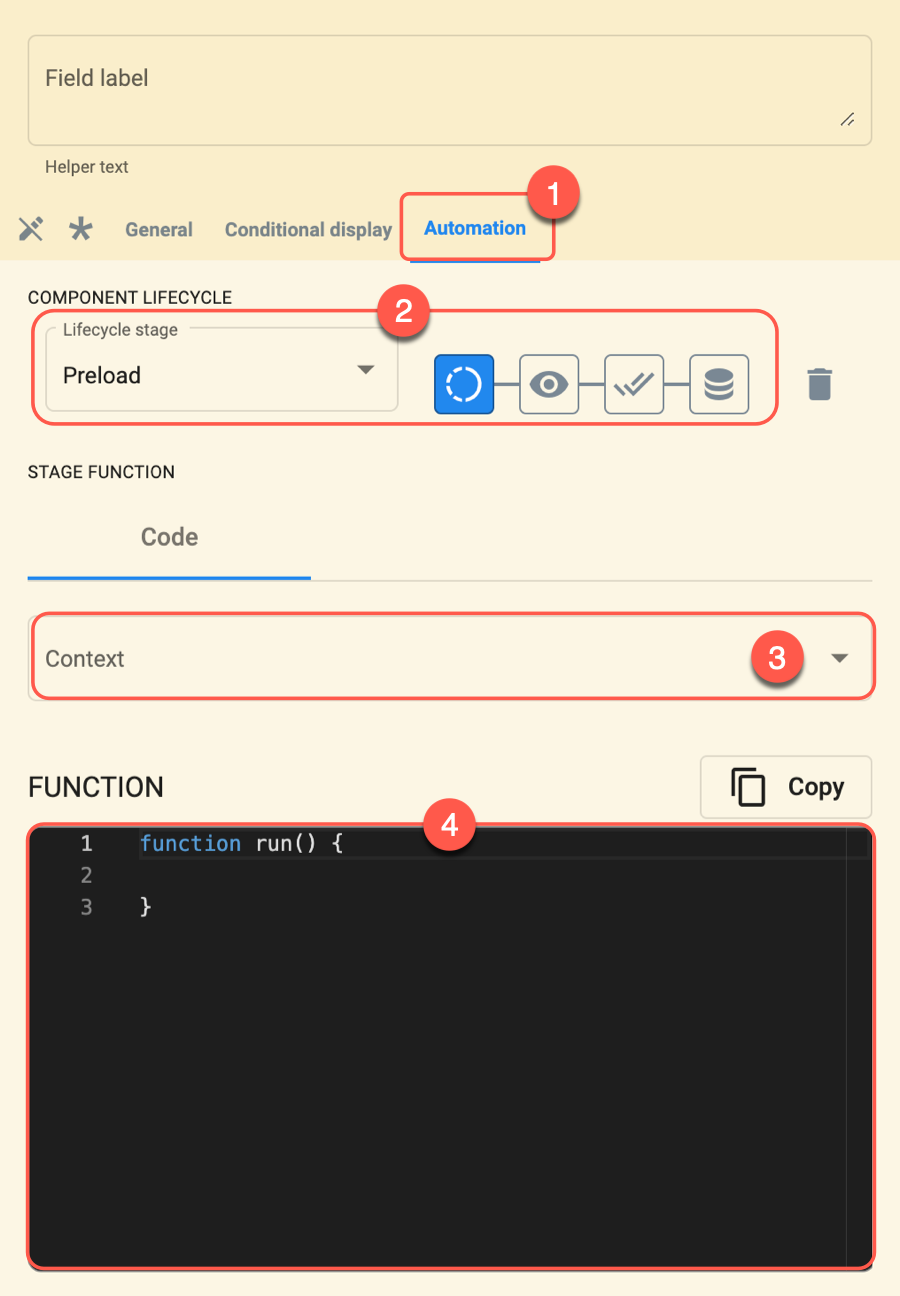 automation tab