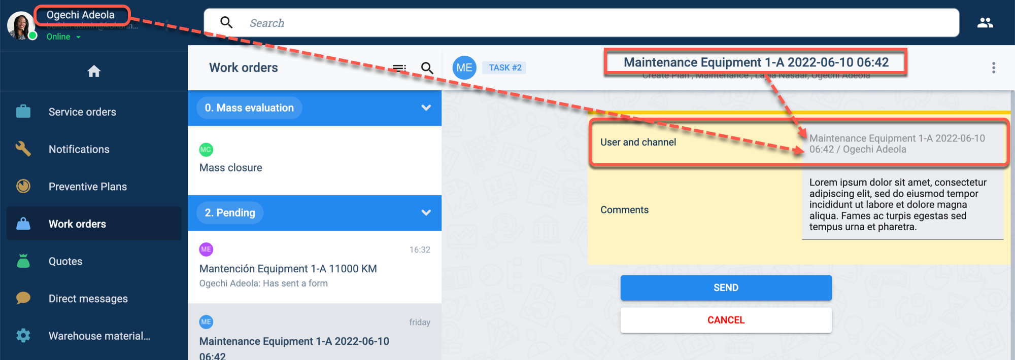 preload user and channel