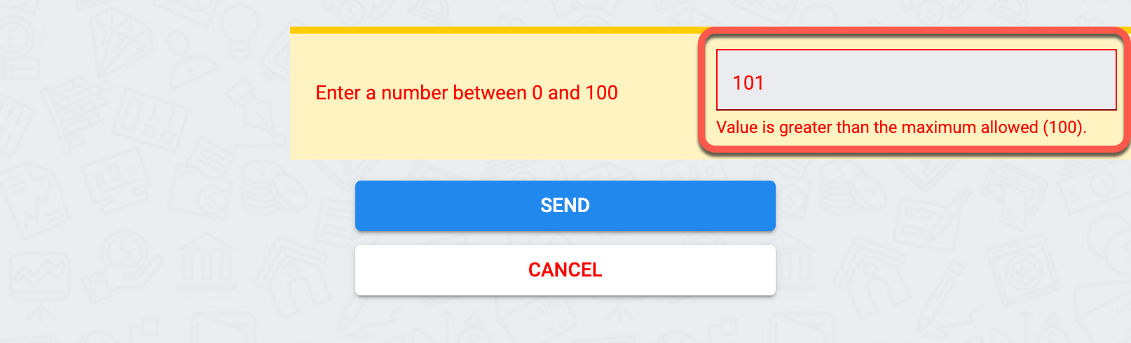 validate value