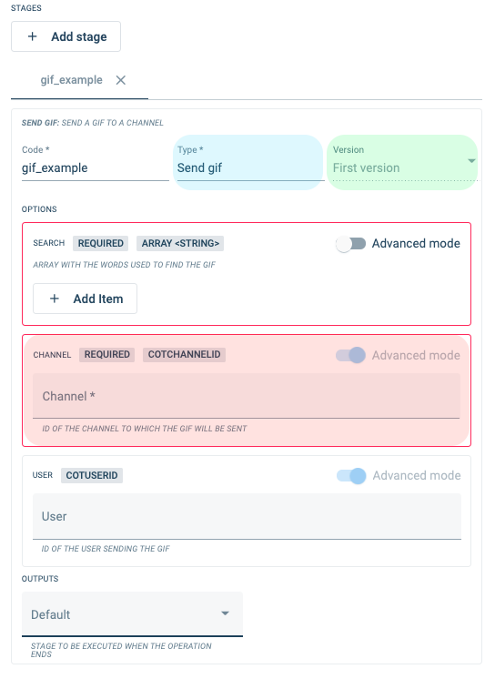 type fields