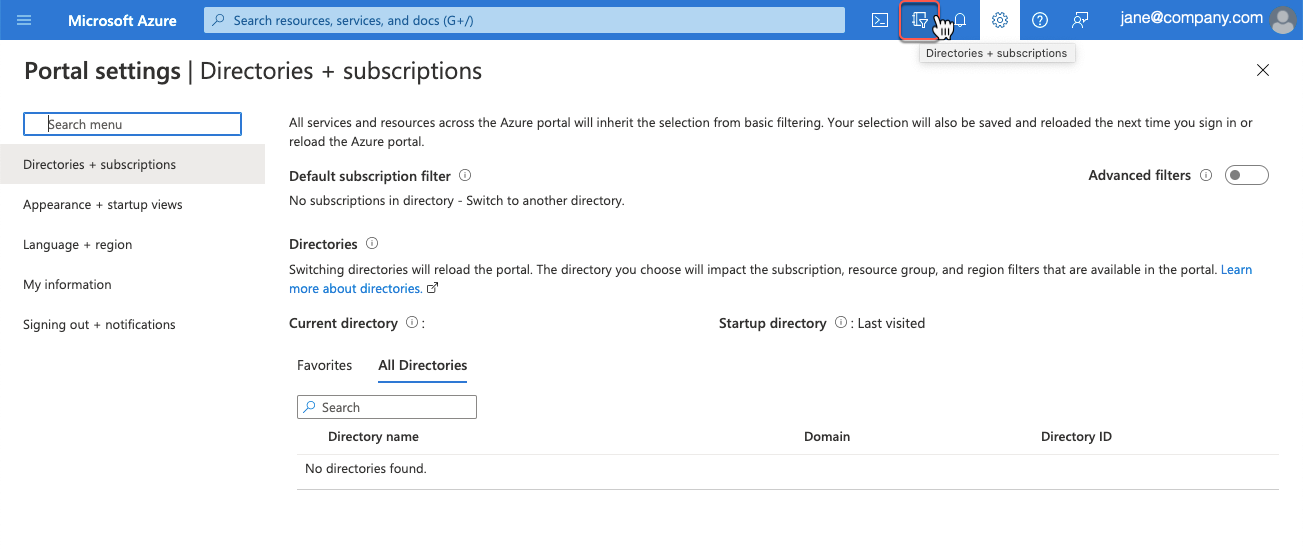 directory + subscriptions