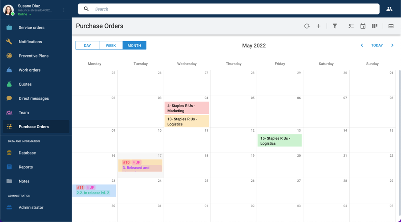 calendar button