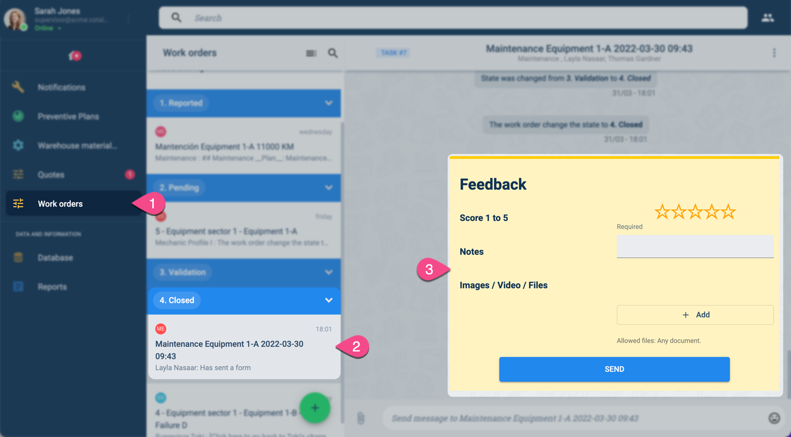 Work Orders Workflow | Cotalker Technical Documentation