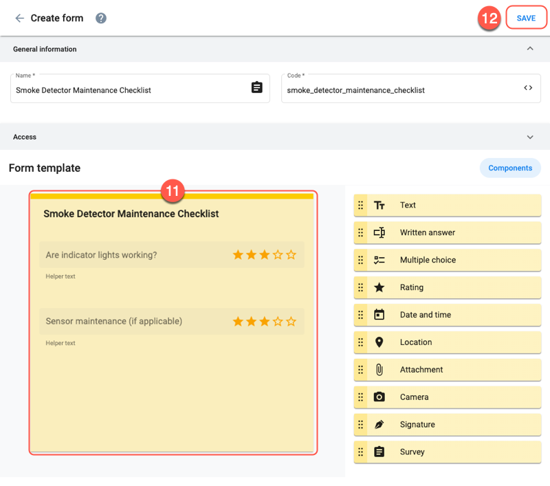 create checklist