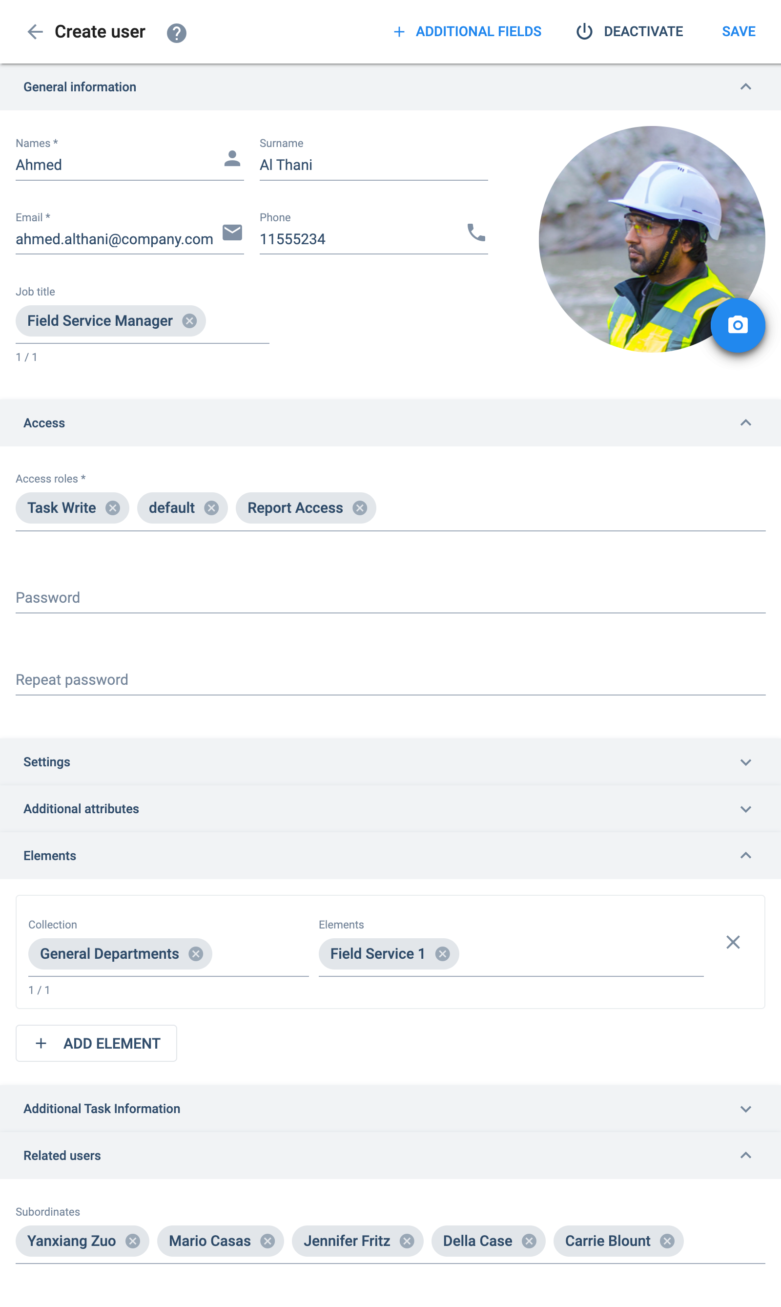 user example