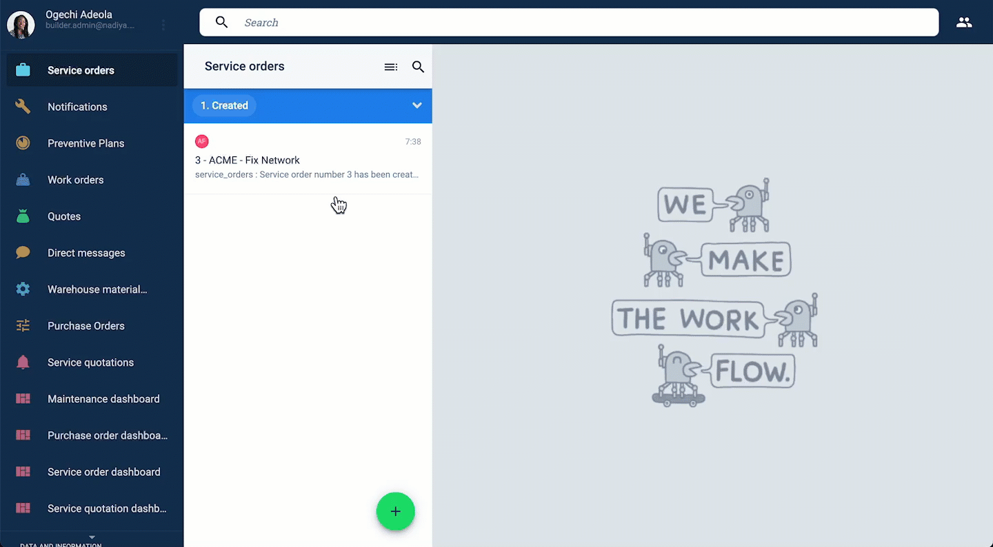 create service order