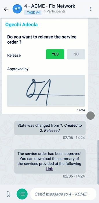create service order