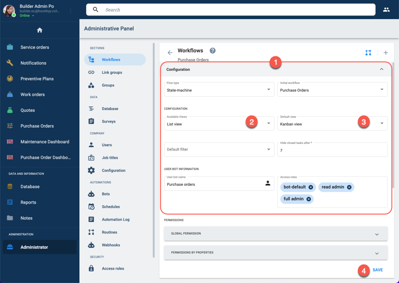 set task view