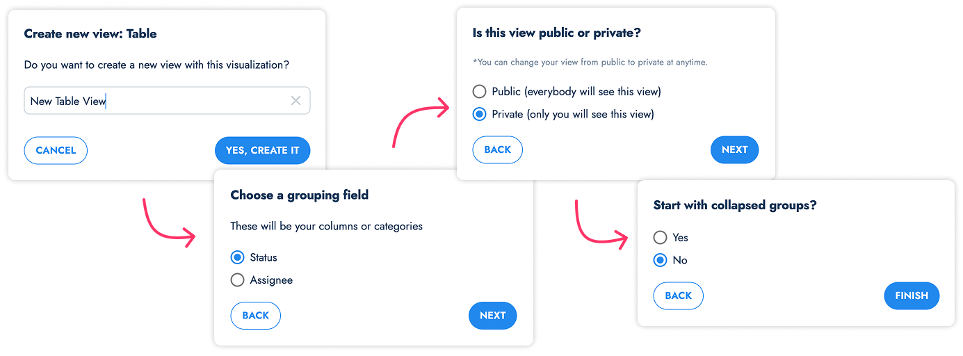 create new view panel